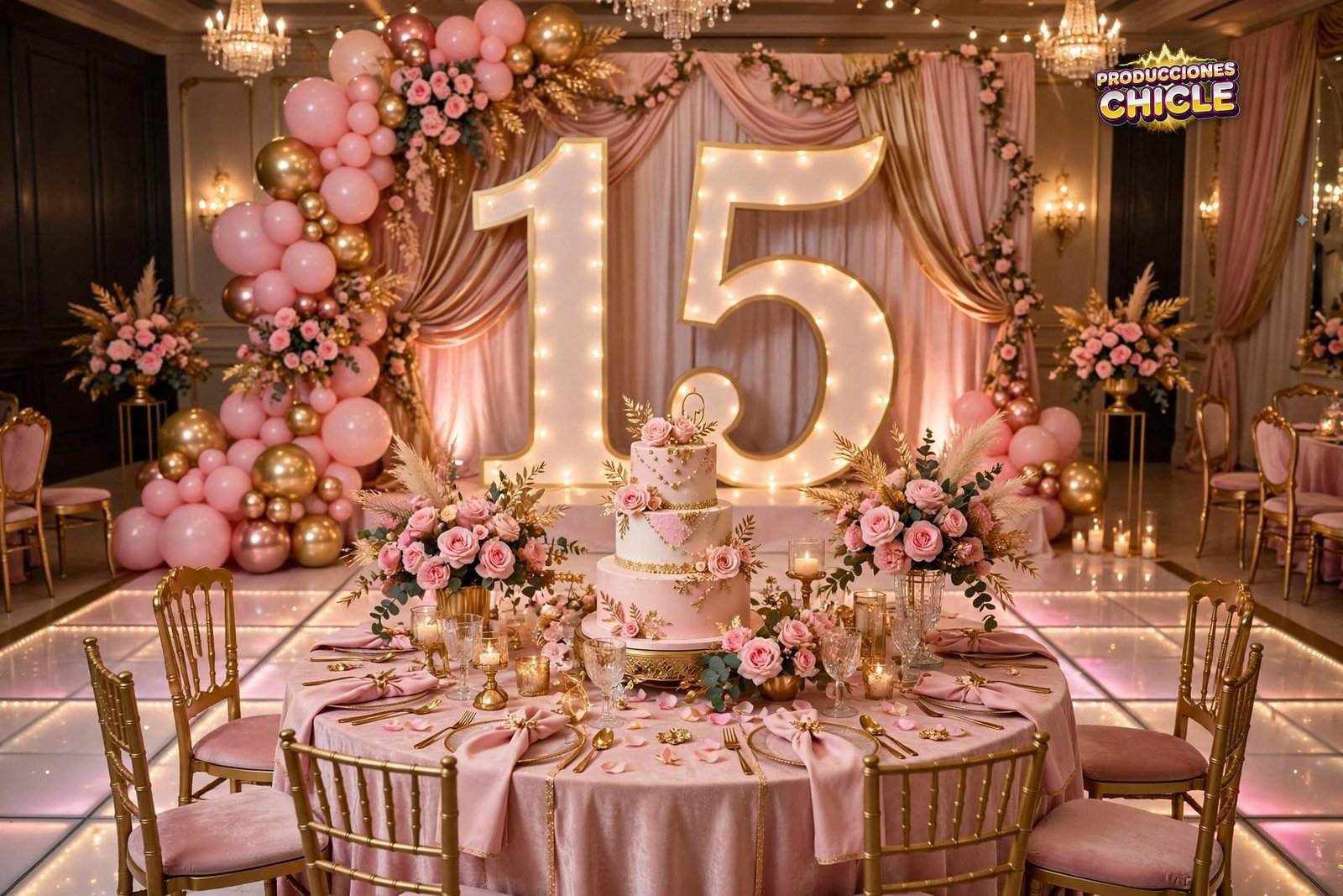 Decoración de ensueño para 15 años