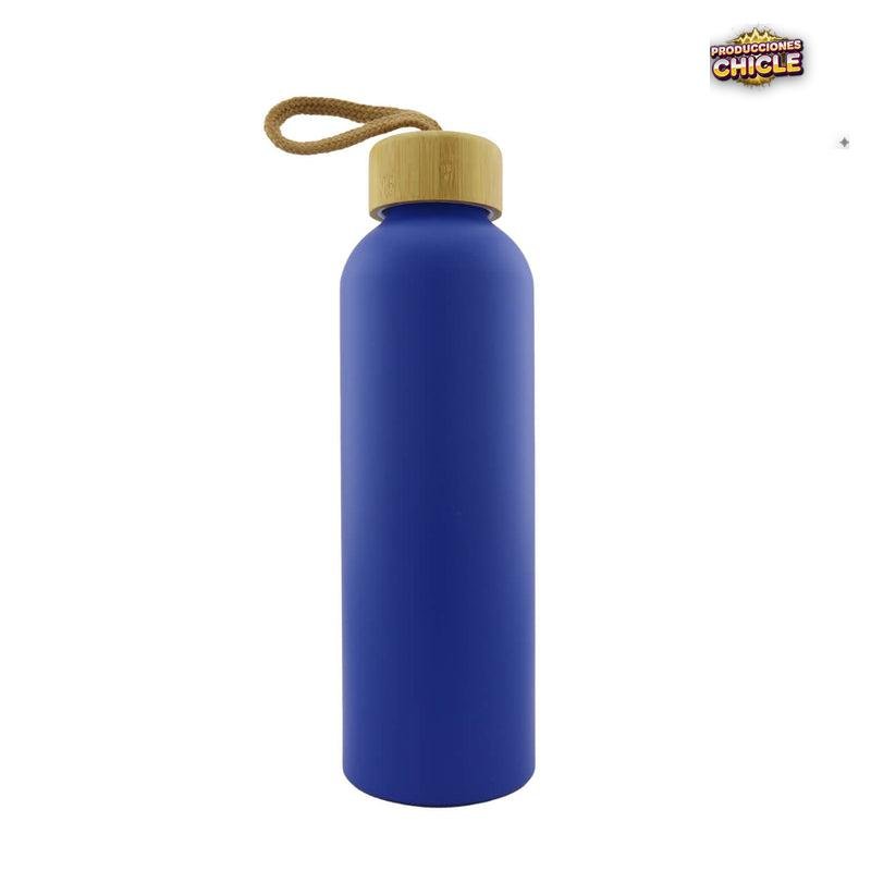 Botilito tapa bambú ecológico — merchandising Producciones Chicle
