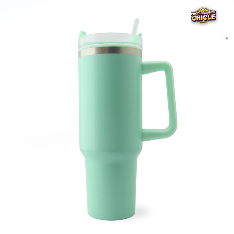 Mug viajero personalizado — merchandising Producciones Chicle